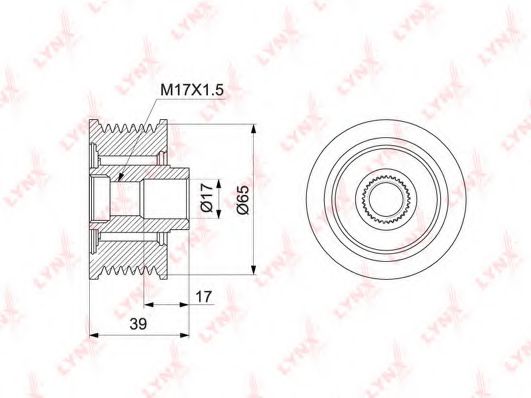 LYNXauto PA-1124 Механизм свободного хода генератора для NISSAN CABSTAR (Ниссан Cабстар) LYNXauto PA-1124 Механизм свободного хода генератора для NISSAN CABSTAR (Ниссан Cабстар)