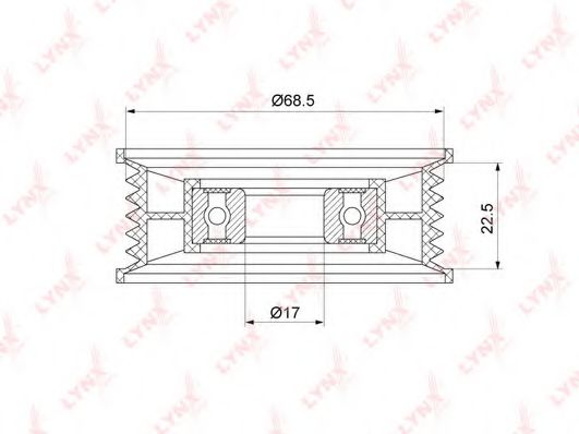 LYNXauto PB-7219 Паразитный ведущий ролик, поликлиновой ремень для VOLVO V50 (Вольво V50) LYNXauto PB-7219 Паразитный ведущий ролик, поликлиновой ремень для VOLVO V50 (Вольво V50)