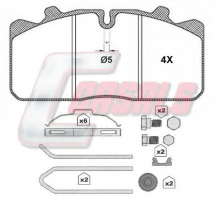 CASALS BKM1279 Тормозные колодки для RENAULT TRUCKS MIDLUM (Рено трак Мидлум) CASALS BKM1279 Тормозные колодки для RENAULT TRUCKS MIDLUM (Рено трак Мидлум)