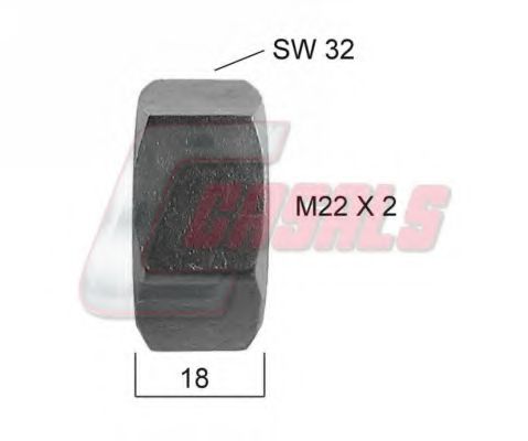 CASALS 21143 Гайка крепления колеса для DAF (Даф) CASALS 21143 Гайка крепления колеса для DAF (Даф)