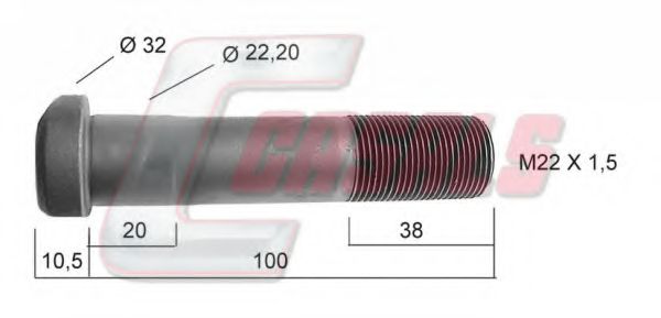 CASALS 21228 Болт крепления колеса для MAN M 2000 M (Ман М 2000 м) CASALS 21228 Болт крепления колеса для MAN M 2000 M (Ман М 2000 м)