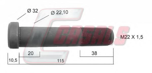 CASALS 21231 Болт крепления колеса для MERCEDES-BENZ O 404 (Мэрcэдэс-бэнз О 404) CASALS 21231 Болт крепления колеса для MERCEDES-BENZ O 404 (Мэрcэдэс-бэнз О 404)