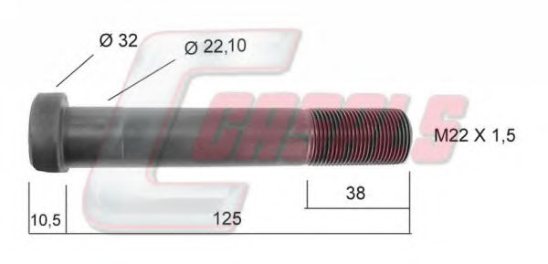 CASALS 21242 Болт крепления колеса для MERCEDES-BENZ CONECTO (Мэрcэдэс-бэнз Cонэcто) CASALS 21242 Болт крепления колеса для MERCEDES-BENZ CONECTO (Мэрcэдэс-бэнз Cонэcто)