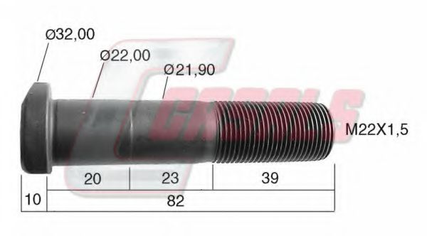 CASALS 21245 Болт крепления колеса для MERCEDES-BENZ O 404 (Мэрcэдэс-бэнз О 404) CASALS 21245 Болт крепления колеса для MERCEDES-BENZ O 404 (Мэрcэдэс-бэнз О 404)