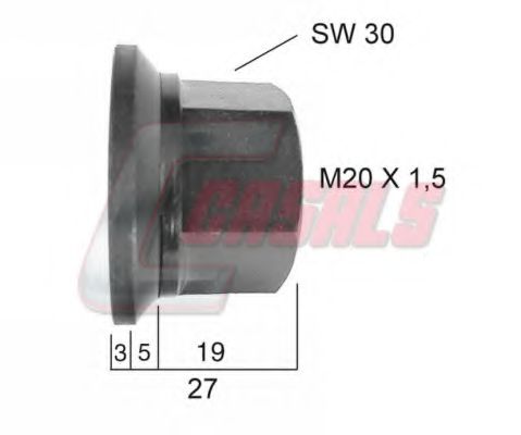 CASALS 21324 Гайка крепления колеса для VOLVO FL 6 (Вольво Фл 6) CASALS 21324 Гайка крепления колеса для VOLVO FL 6 (Вольво Фл 6)