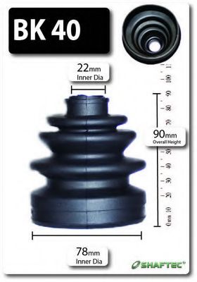 SHAFTEC BK40 Комплект пылника, приводной вал для FIAT 500 (Фиат 500) SHAFTEC BK40 Комплект пылника, приводной вал для FIAT 500 (Фиат 500)