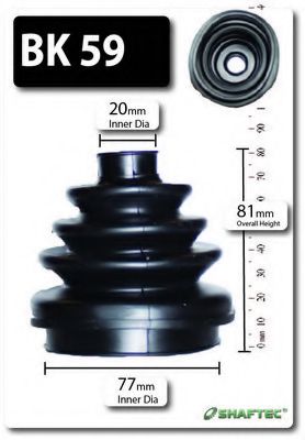 SHAFTEC BK59 Комплект пылника, приводной вал для VOLKSWAGEN (Фольксваген) SHAFTEC BK59 Комплект пылника, приводной вал для VOLKSWAGEN (Фольксваген)