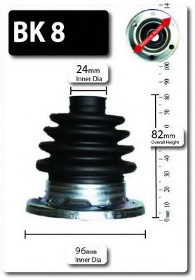 SHAFTEC BK8 Комплект пылника, приводной вал для SEAT (Сеат) SHAFTEC BK8 Комплект пылника, приводной вал для SEAT (Сеат)
