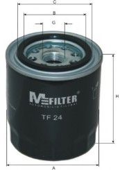 MFILTER TF 24 Масляный фильтр для MITSUBISHI (Митсубиши/митсубиси) MFILTER TF 24 Масляный фильтр для MITSUBISHI (Митсубиши/митсубиси)