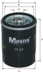 MFILTER TF 27 Масляный фильтр для MITSUBISHI (Митсубиши/митсубиси) MFILTER TF 27 Масляный фильтр для MITSUBISHI (Митсубиши/митсубиси)