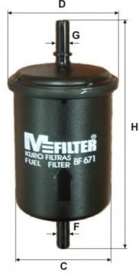 MFILTER BF 671 Топливный фильтр для RENAULT GRAND SCNIC II (Рено Гранд сценик 2) MFILTER BF 671 Топливный фильтр для RENAULT GRAND SCNIC II (Рено Гранд сценик 2)