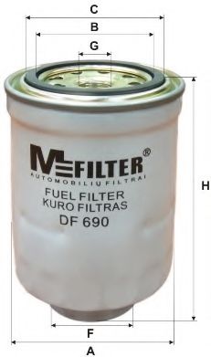 MFILTER DF 690 Топливный фильтр для TOYOTA (Тойота/тоета) MFILTER DF 690 Топливный фильтр для TOYOTA (Тойота/тоета)