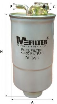 MFILTER DF 693 Топливный фильтр для AUDI A3 (Ауди А3) MFILTER DF 693 Топливный фильтр для AUDI A3 (Ауди А3)