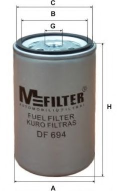 MFILTER DF 694 Топливный фильтр для RENAULT TRUCKS MIDLUM (Рено трак Мидлум) MFILTER DF 694 Топливный фильтр для RENAULT TRUCKS MIDLUM (Рено трак Мидлум)