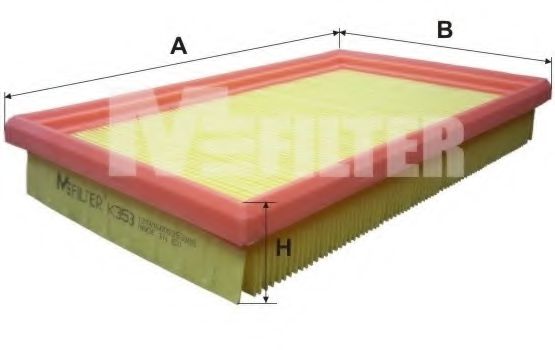 MFILTER K 353 Воздушный фильтр для KIA (Киа) MFILTER K 353 Воздушный фильтр для KIA (Киа)