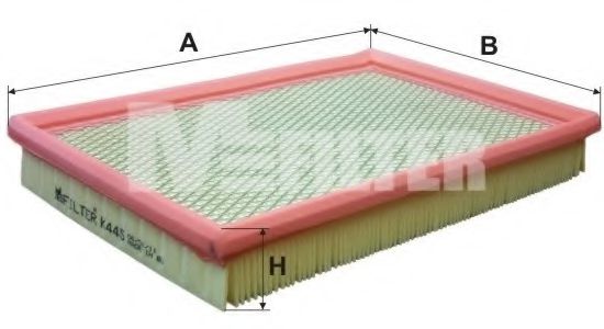 MFILTER K 445 Воздушный фильтр для KIA (Киа) MFILTER K 445 Воздушный фильтр для KIA (Киа)
