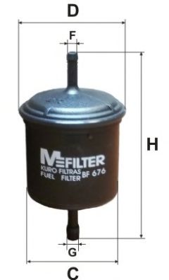 MFILTER BF 676 Топливный фильтр для NISSAN (Ниссан) MFILTER BF 676 Топливный фильтр для NISSAN (Ниссан)