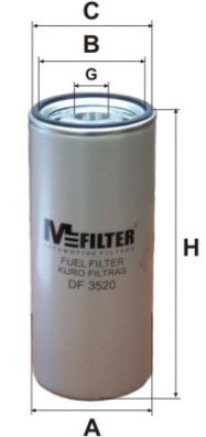 MFILTER DF 3520 Топливный фильтр для VOLVO (Вольво) MFILTER DF 3520 Топливный фильтр для VOLVO (Вольво)