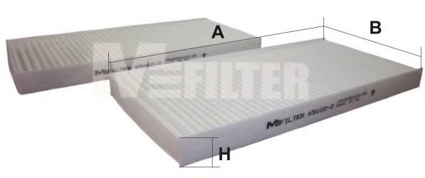 MFILTER K 9102-2 Фильтр, воздух во внутренном пространстве для KIA (Киа) MFILTER K 9102-2 Фильтр, воздух во внутренном пространстве для KIA (Киа)
