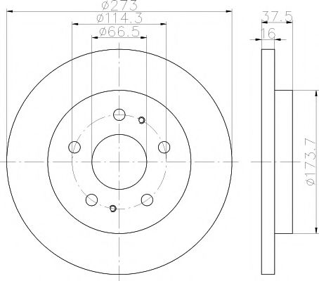 HELLA PAGID 8DD 355 111-971 Тормозной диск для TOYOTA-FAW (Тойота/тоета-фав) HELLA PAGID 8DD 355 111-971 Тормозной диск для TOYOTA-FAW (Тойота/тоета-фав)