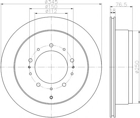 HELLA PAGID 8DD 355 116-331 Тормозной диск для TOYOTA (FAW) LAND CRUISER (Тойота/тоета (фав) Ланд cруисэр) HELLA PAGID 8DD 355 116-331 Тормозной диск для TOYOTA (FAW) LAND CRUISER (Тойота/тоета (фав) Ланд cруисэр)