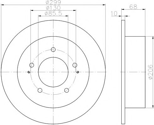 HELLA PAGID 8DD 355 116-341 Тормозной диск для SSANGYONG ACTYON SPORTS II (Сан-янг/санянг Актион спорт1и) HELLA PAGID 8DD 355 116-341 Тормозной диск для SSANGYONG ACTYON SPORTS II (Сан-янг/санянг Актион спорт1и)