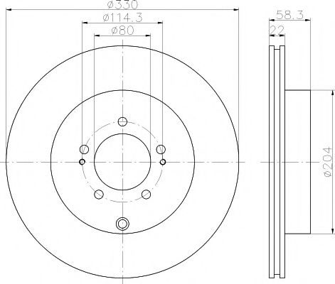 HELLA PAGID 8DD 355 116-881 Тормозной диск для MITSUBISHI LANCER (Митсубиши/митсубиси Ланcэр) HELLA PAGID 8DD 355 116-881 Тормозной диск для MITSUBISHI LANCER (Митсубиши/митсубиси Ланcэр)