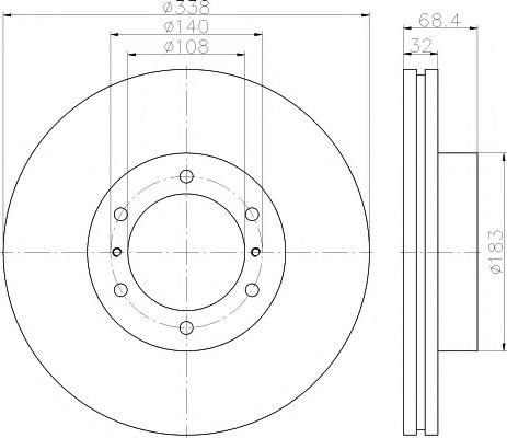HELLA PAGID 8DD 355 116-891 Тормозной диск для TOYOTA (FAW) LAND CRUISER PRADO (Тойота/тоета (фав) Ленд крузер прадо) HELLA PAGID 8DD 355 116-891 Тормозной диск для TOYOTA (FAW) LAND CRUISER PRADO (Тойота/тоета (фав) Ленд крузер прадо)