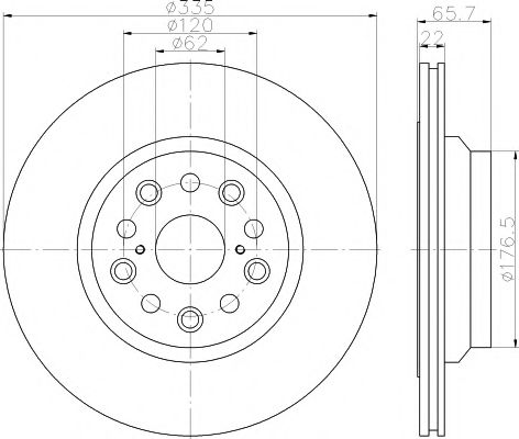 HELLA PAGID 8DD 355 116-931 Тормозной диск для LEXUS (Лексус) HELLA PAGID 8DD 355 116-931 Тормозной диск для LEXUS (Лексус)