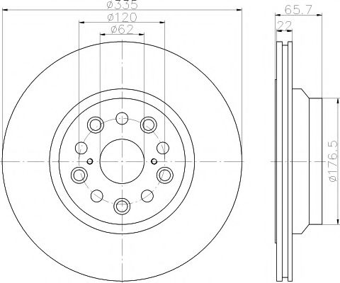 HELLA PAGID 8DD 355 116-941 Тормозной диск для LEXUS (Лексус) HELLA PAGID 8DD 355 116-941 Тормозной диск для LEXUS (Лексус)