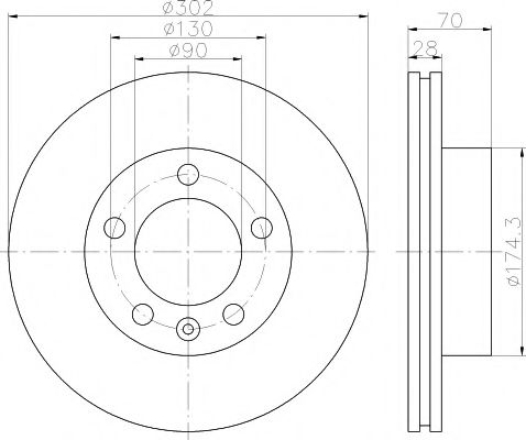 HELLA PAGID 8DD 355 117-121 Тормозной диск для NISSAN (Ниссан) HELLA PAGID 8DD 355 117-121 Тормозной диск для NISSAN (Ниссан)