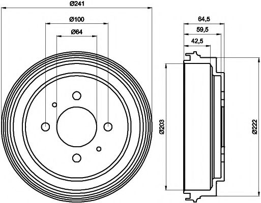 HELLA PAGID 8DT 355 300-551 Тормозной барабан для MITSUBISHI MIRAGE (Митсубиши/митсубиси Мирагэ) HELLA PAGID 8DT 355 300-551 Тормозной барабан для MITSUBISHI MIRAGE (Митсубиши/митсубиси Мирагэ)
