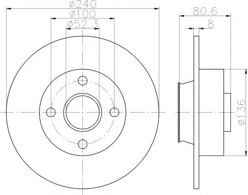 HELLA PAGID 8DD 355 113-481 Тормозной диск для RENAULT EURO CLIO III (Рено Эуро клио 3) HELLA PAGID 8DD 355 113-481 Тормозной диск для RENAULT EURO CLIO III (Рено Эуро клио 3)