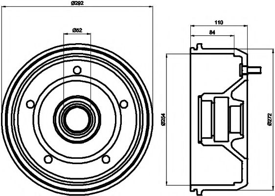 HELLA PAGID 8DT 355 300-701 Тормозной барабан для RENAULT MASTER I (Рено Мастэр и) HELLA PAGID 8DT 355 300-701 Тормозной барабан для RENAULT MASTER I (Рено Мастэр и)