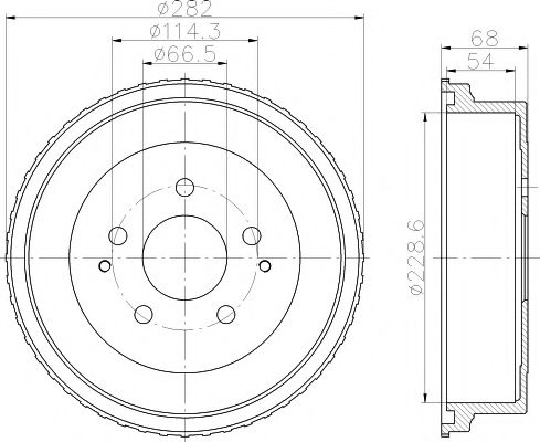 HELLA PAGID 8DT 355 301-131 Тормозной барабан для TOYOTA-FAW (Тойота/тоета-фав) HELLA PAGID 8DT 355 301-131 Тормозной барабан для TOYOTA-FAW (Тойота/тоета-фав)