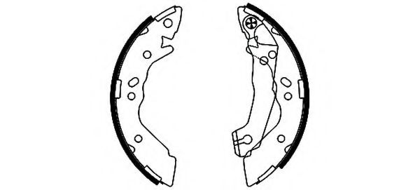 HELLA PAGID 8DB 355 002-271 Тормозные колодоки для HYUNDAI EXCEL (Хендай Эxcэл) HELLA PAGID 8DB 355 002-271 Тормозные колодоки для HYUNDAI EXCEL (Хендай Эxcэл)