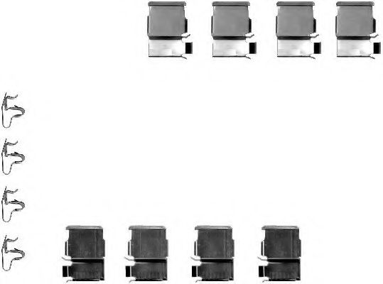 HELLA PAGID 8DZ 355 202-371 Комплектующие, колодки дискового тормоза для TOYOTA (Тойота/тоета) HELLA PAGID 8DZ 355 202-371 Комплектующие, колодки дискового тормоза для TOYOTA (Тойота/тоета)