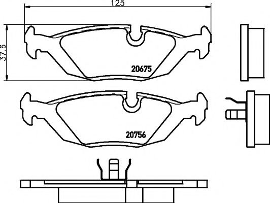 HELLA PAGID 8DB 355 006-041 Тормозные колодки для BMW (Бмв) HELLA PAGID 8DB 355 006-041 Тормозные колодки для BMW (Бмв)