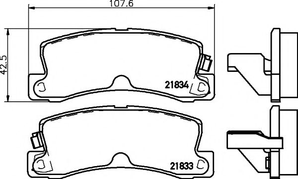 HELLA PAGID 8DB 355 006-431 Тормозные колодки для TOYOTA CALDINA (Тойота/тоета Cалдина) HELLA PAGID 8DB 355 006-431 Тормозные колодки для TOYOTA CALDINA (Тойота/тоета Cалдина)