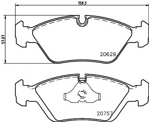 HELLA PAGID 8DB 355 006-511 Тормозные колодки для BMW (Бмв) HELLA PAGID 8DB 355 006-511 Тормозные колодки для BMW (Бмв)