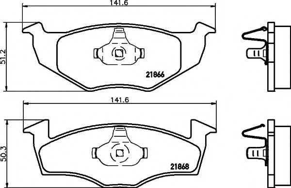 HELLA PAGID 8DB 355 007-891 Тормозные колодки для VOLKSWAGEN GOL (Фольксваген Гол) HELLA PAGID 8DB 355 007-891 Тормозные колодки для VOLKSWAGEN GOL (Фольксваген Гол)