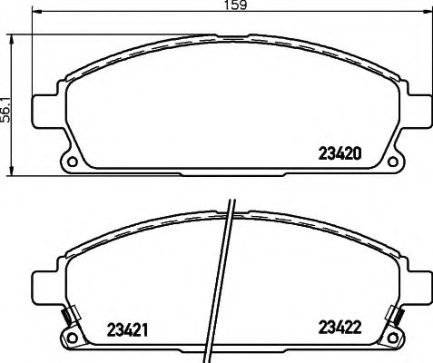 HELLA PAGID 8DB 355 009-661 Тормозные колодки для HONDA MDX (Хонда Мдх) HELLA PAGID 8DB 355 009-661 Тормозные колодки для HONDA MDX (Хонда Мдх)