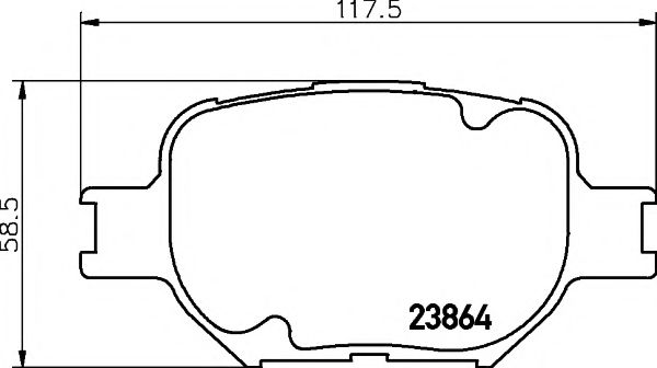 HELLA PAGID 8DB 355 010-201 Тормозные колодки для TOYOTA (FAW) COROLLA EX (Тойота/тоета (фав) Cоролла эx) HELLA PAGID 8DB 355 010-201 Тормозные колодки для TOYOTA (FAW) COROLLA EX (Тойота/тоета (фав) Cоролла эx)