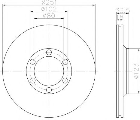 HELLA PAGID 8DD 355 106-411 Тормозной диск для ISUZU (Исузу) HELLA PAGID 8DD 355 106-411 Тормозной диск для ISUZU (Исузу)