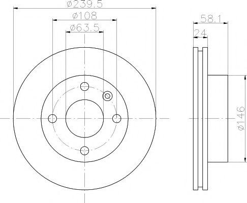 HELLA PAGID 8DD 355 100-531 Тормозной диск для FORD ORION II (Форд Орион 2) HELLA PAGID 8DD 355 100-531 Тормозной диск для FORD ORION II (Форд Орион 2)