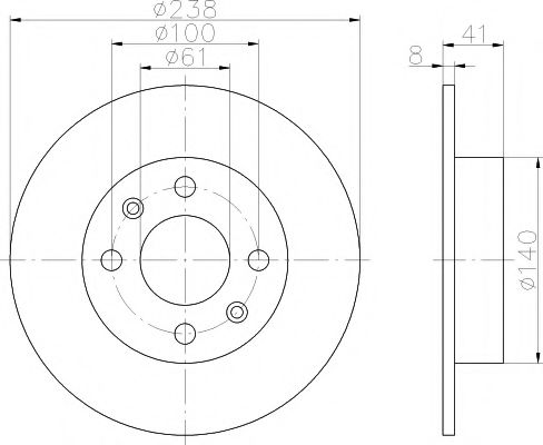 HELLA PAGID 8DD 355 101-221 Тормозной диск для RENAULT SUPER 5 (Рено Супэр 5) HELLA PAGID 8DD 355 101-221 Тормозной диск для RENAULT SUPER 5 (Рено Супэр 5)