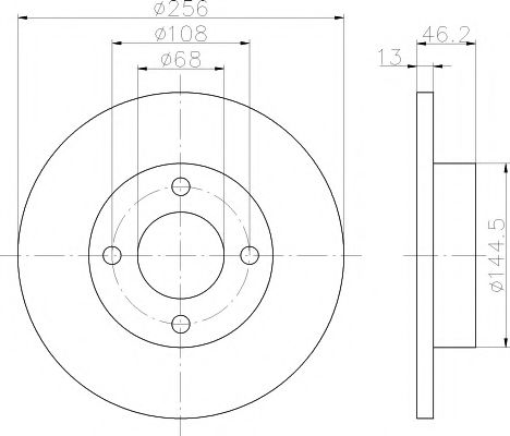 HELLA PAGID 8DD 355 100-581 Тормозной диск для AUDI 100 (Ауди 100) HELLA PAGID 8DD 355 100-581 Тормозной диск для AUDI 100 (Ауди 100)