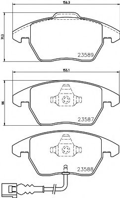 HELLA PAGID 8DB 355 010-581 Тормозные колодки для VOLKSWAGEN (Фольксваген) HELLA PAGID 8DB 355 010-581 Тормозные колодки для VOLKSWAGEN (Фольксваген)