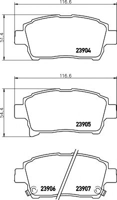 HELLA PAGID 8DB 355 010-901 Тормозные колодки для TOYOTA (FAW) PRIUS (Тойота/тоета (фав) Приус) HELLA PAGID 8DB 355 010-901 Тормозные колодки для TOYOTA (FAW) PRIUS (Тойота/тоета (фав) Приус)