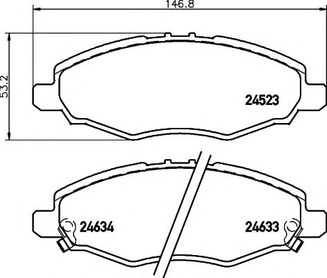HELLA PAGID 8DB 355 013-181 Тормозные колодки для TOYOTA INNOVA (Тойота/тоета Инноvа) HELLA PAGID 8DB 355 013-181 Тормозные колодки для TOYOTA INNOVA (Тойота/тоета Инноvа)